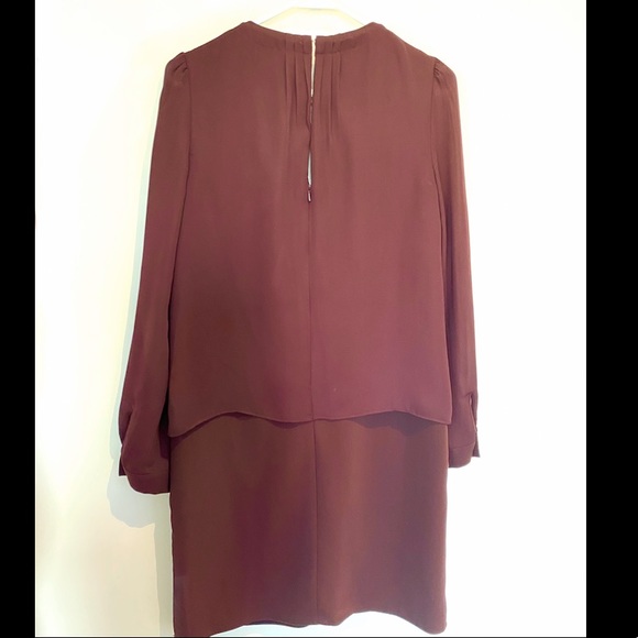 REISS peplum dress with gold chain detail - Picture 2 of 3